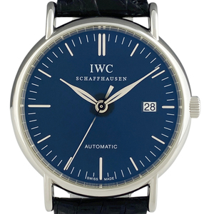 インターナショナルウォッチカンパニー IWC ポートフィノ IW356305 腕時計 SS レザー 自動巻き ブラック メンズ 【中古】