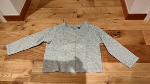 美品　ユニクロ　 カーディガン　110センチ　キッズ　子供服　長袖　グレー　羽織