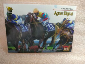 アグネスデジタル　マイルCS　金サイン　サラブレッドカード　2000下　★　競馬　競馬カード　レアカード　金文字サインパラレル