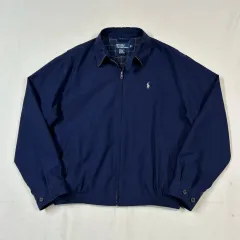 【雷市場（ポンジャン）商品韓国直送】 M ） ポロ Ralph Lauren(ラルフローレン) ネイビー ブルゾン スイングトップ ポリエステル ジャケット