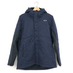 未使用品◆OAKLEY オークリー ジップアップ ジャケット XXL◆ ネイビー メンズ アウター UNEVEN　PUFF　JACKET 2WAY ベスト 26