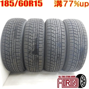 中古タイヤ 185/60r15 スタッドレスタイヤ YOKOHAMA iceGUARD 6 IG60 4本セット シエンタ ベルタ ヴィッツ グレイス 中古 15インチ