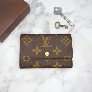 【ほぼ未使用】LOUIS VUITTON ルイ ヴィトン LV 6連キーケース ミュルティクレ6 モノグラム M62630 鑑定済【送料無料】