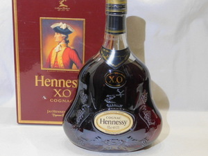 Hennessy X.O 　ヘネシー　金キャップ　未開栓　ブランデー 　コニャック　古酒　箱有 　1円スタート②！！