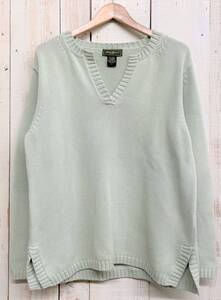 EDDIE BAUER エディーバウアー エディバウアー ＊スキッパー コットン ニット ＊セーター トップス シャツ ＊PETITE L size ＊ミント 