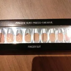 FINGER SUIT PRESS-ON NAIL シルバーピンク色ネイルチップ