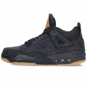 ナイキ NIKE AIR JORDAN 4 RETRO LEVIS NRG BLACK AO2571-001 サイズ:28.5cm エアジョーダン4レトロリーバイススニーカー 中古 HJ12