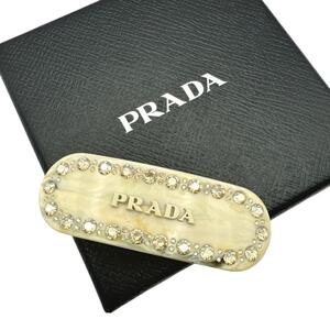 箱付き　新品未使用　プラダ　PRADA プレックス　ヘアクリップ　アイボリー　レディース　女性用　ヘアピン　お洒落　可愛いアクセント