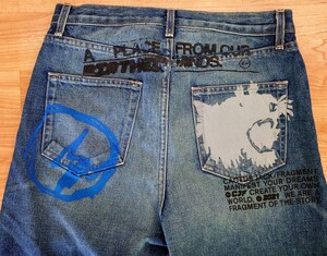 30インチ 美品 TRAVIS SCOTT Cactus Jack ×Fragment design From Our Minds Denim Pant カクタスジャック フラグメント デニムパンツ 