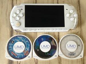 SONY PSP PSP-3000 console 3games tested ソニー PSP 本体1台 ゲーム3本 動作確認済 D897