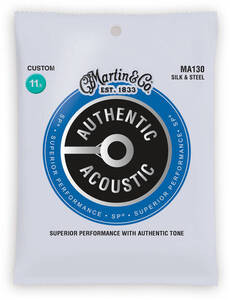 即決◆新品◆送料無料MARTIN MA130×1 Authentic Acoustic SP Silk & Steel コンパウンド弦/メール便