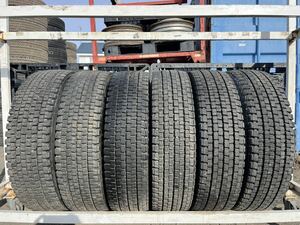 TBLT107 中古 225/80R17.5 123/122L DUNLOP SP001 ダンロップ 冬タイヤ スタッドレス 中型 LT ライトトラック用 2023年製 6本セット