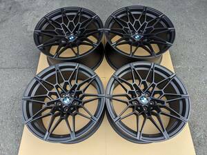 美品 鍛造 BMW G80 G82 M3 M4 コンペティション 純正 19インチ 9.5J +20 / 20インチ 10.5J +20 PCD112 マットブラック 4本