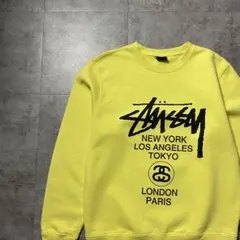 stussy　ステューシー　ワールドツアー　両面プリント　スウェット　トレーナー