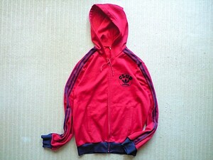 即決 大きめサイズ 70s 80s ヴィンテージ アディダス フランス製 ventex ジャージ パーカー CULB adidas 赤 ネイビー 仏製