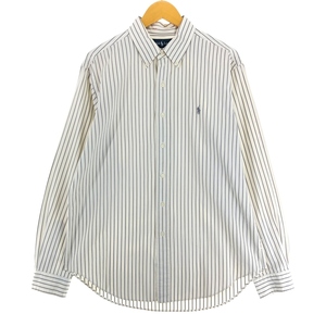 古着 ラルフローレン Ralph Lauren CLASSIC FIT ストライプ柄 長袖 ボタンダウンストライプシャツ メンズL相当 /eaa496051