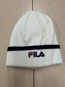 ★新品　FILA フィラ　ニット帽　フリーサイズ　【オフホワイト】