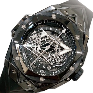ウブロ HUBLOT ビッグ・バン ウニコ サンブルーII ブラックマジック　世界限定250本 418.CX.1107.RX.MXM22 セラミック 腕時計 メンズ 中古