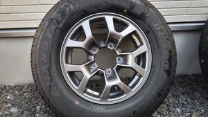 スズキ JB74 ジムニー シエラ 純正 タイヤ アルミホイール 1本 送料込み！！ 195/80R15 美品 500kmほど走行 2024年14週 ほぼ新車外し！ ②