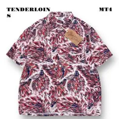 人気品！ TENDERLOIN 半袖 シャツ ウルフ レーヨン レッド 赤 S