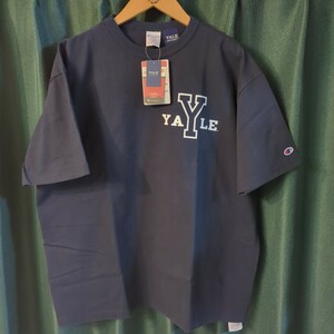 チャンピオン アメリカ製 YALE T1011 Tシャツ XL リバースウィーブ made in usa エール ハーバード usc ucla フットボール ネイビー usn