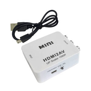 HDMI-AV オーディオとビデオコンバーター HDスイッチャー HDMI to AV変換コンバーター HDMI入力をコンポジット出力へ変換 1080P対応 ;J874;