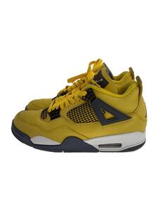 NIKE◆AIR JORDAN 4 RETRO_エア ジョーダン 4 レトロ/27.5cm/YLW/レザー