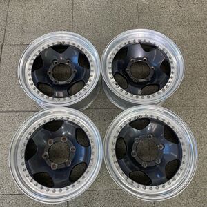 社外アルミ１６インチ7J ET24/PCD139.7 6穴　ハブ径約108mm MADE IN JAPAN 4本セット