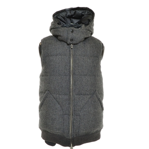 〇532647 White Mountaineering ○ダウンベスト GORE-WINDSTOPPER WOOL NEP TWEED DOWN VEST WM1073223 サイズS メンズ グレー