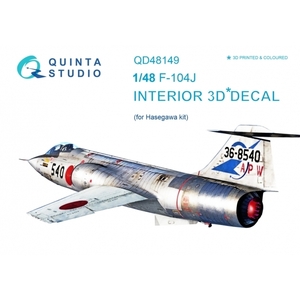 QUINTA STUDIO(QD48149)1/48 F-104J スターファイター用内装3Dデカール (ハセガワ用)