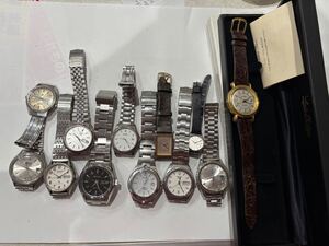 ●1円スタート 腕時計 まとめ売り12点 SEIKO セイコー CITIZEN シチズン フェイス 動作未確認 ジャンク クォーツ メンズ アクセサリー