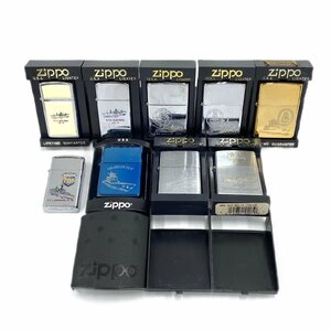 1円スタート Zippo ジッポー オイルライター まとめ9点セット ミリタリー ケース付き アメリカ海軍 喫煙具 煙草グッズ 火花○ 着火未確認