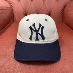 ビンテージ　90s Yankees ヤンキース　ツートンカラー　キャップ