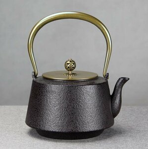 茶道具★汎用タイプ 鉄器 鉄瓶 鉄やかん 鉄分補給 鉄びん★1200ml