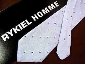 ♪27860C♪良品【刺繍 デザイン 柄】リキエル【RYKIEL】ネクタイ