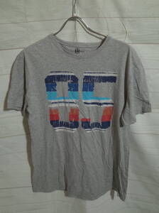 メンズ pk772 TOMMY HILFIGER トミーヒルフィガー ナンバリング 半袖Tシャツ L グレー 灰