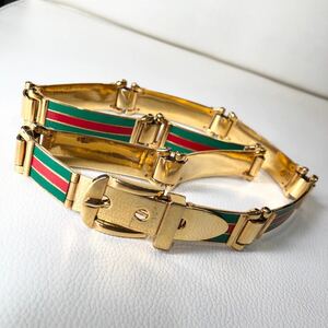 【激レア】GUCCI オールドグッチ シェリーライン ベルト ヴィンテージ イタリア製 美品 希少品