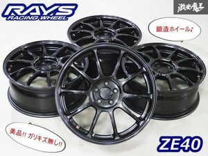 美品!!●RAYS レイズ VR ZE40 18インチ 7.5J ＋48 5穴 PCD100 鍛造 ホイール 4本セット ZN6 ZC6 ZN8 ZD8 86 BRZ レガシィ インプレッサ