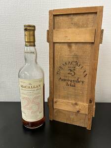 【液面低下】ザ・マッカラン 25年 アニバーサリーモルト 750ml 43％ 1963-1988 木箱付 240616 The MACALLAN