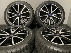 タイヤ走行短め【DUNLOP WINTER MAXX WM01 215/50R17】スタッドレス【SUBARU レヴォーグ 純正ホイール 17インチ 7J5HPCD114.3+55】(MTD537)