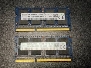 SKhynix DDR3 PC3L-12800 8GBx2枚 合計16GB 中古品 