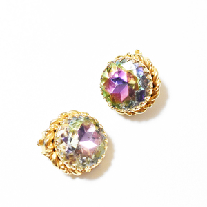 Vintage 1950s’　Schiaparelli aurora glass earrings