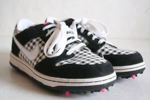 25.5cm ナイキ ダンク ロー ゴルフ ホワイト ブラック プレイド Nike Dunk Low NG Golf White Black Plaid