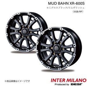 INTER MILANO/インターミラノ MUD BAHN XR-600S ホイール 2本【15×6.0J 6-139.7 INSET43 セミグロスブラック/リムポリッシュ】