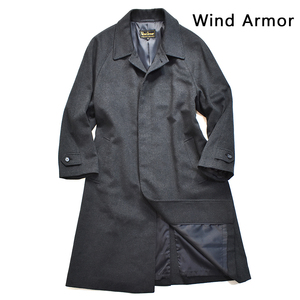 【定価１１万】 超美品 ニチワ WIND ARMOR 至極◎!!! 繊維の宝石 カシミヤ100%!!! ロングコート メンズM グレー ピュア ウィンドアーマー