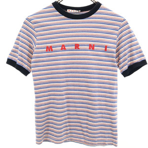 マルニ ボーダー柄 半袖 Tシャツ 10 ホワイト 他 MARNI キッズ