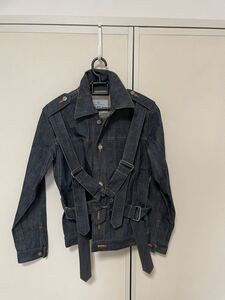 超希少 Vivienne Westwood ヴィヴィアンウエストウッド パラシュート デニムジャケット リジット ほぼ未使用 44