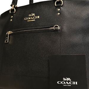 1円～【入手困難品】定価12万円 コーチ COACH トートバッグ ビジネスバッグ ブリーフケース A4 2way レザー メンズ レディース ブラック 