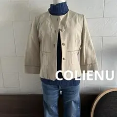 COLIENU ベージュ　ノーカラージャケット