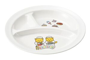 （まとめ買い）エンテック お子様食器 こねこたい 丸ランチ皿(大) KO-1 〔×3〕